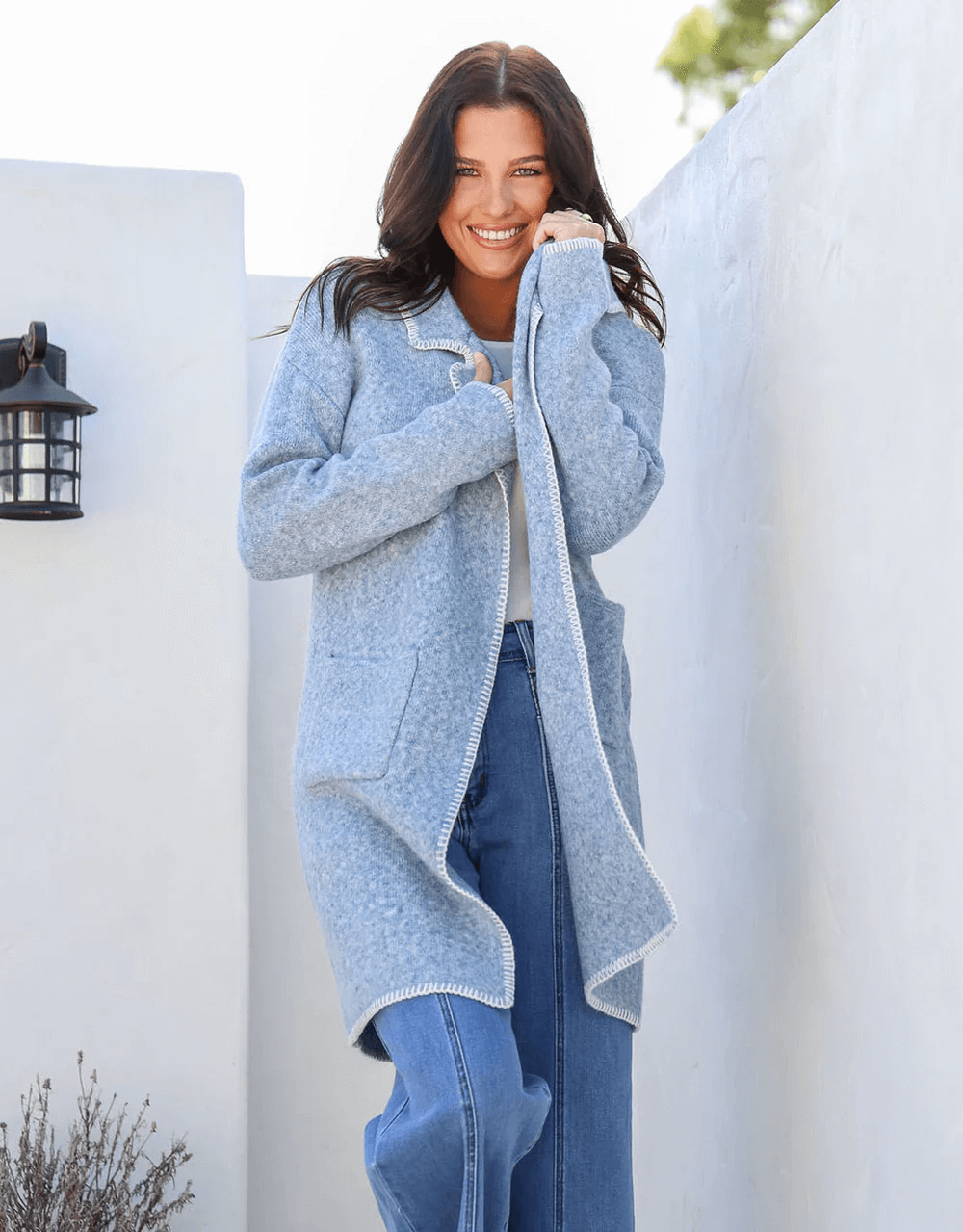 Canyon Coatigan Soft Blue