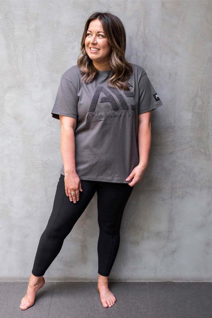 All About Eve - Base Active Tee Charcoal