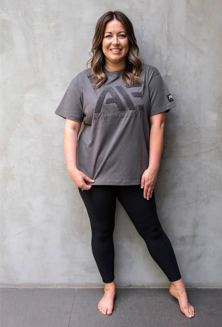 All About Eve - Base Active Tee Charcoal