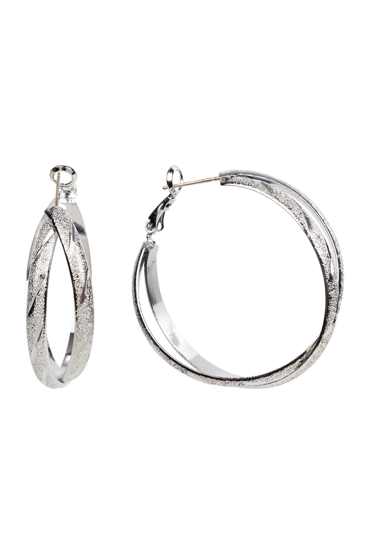 Eb & Ive - Eden Silver Hoop Earring Multi