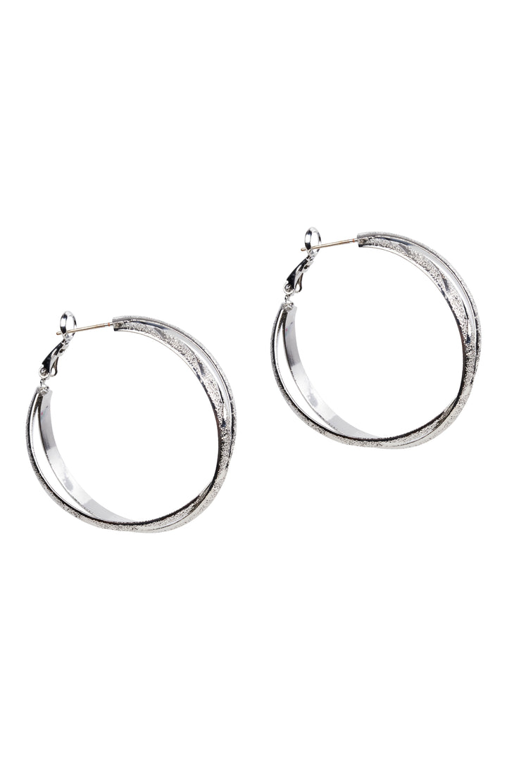 Eb & Ive - Eden Silver Hoop Earring Multi