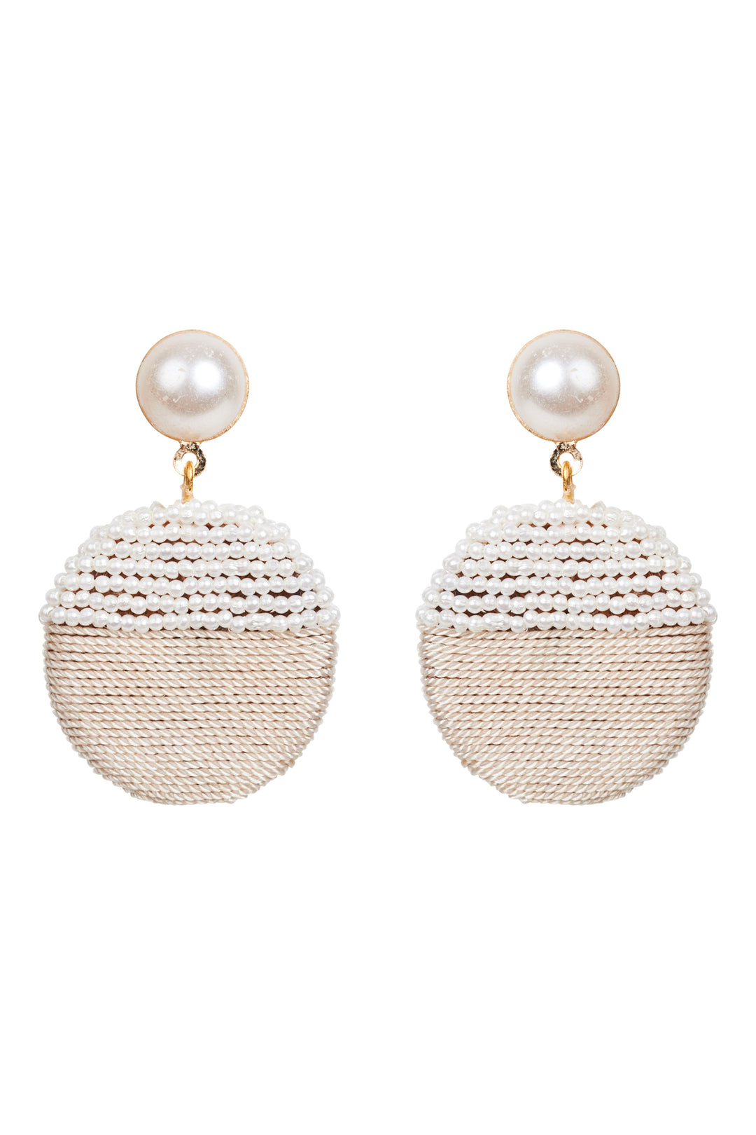 Eb & Ive - Elsie Round Earring Ecru