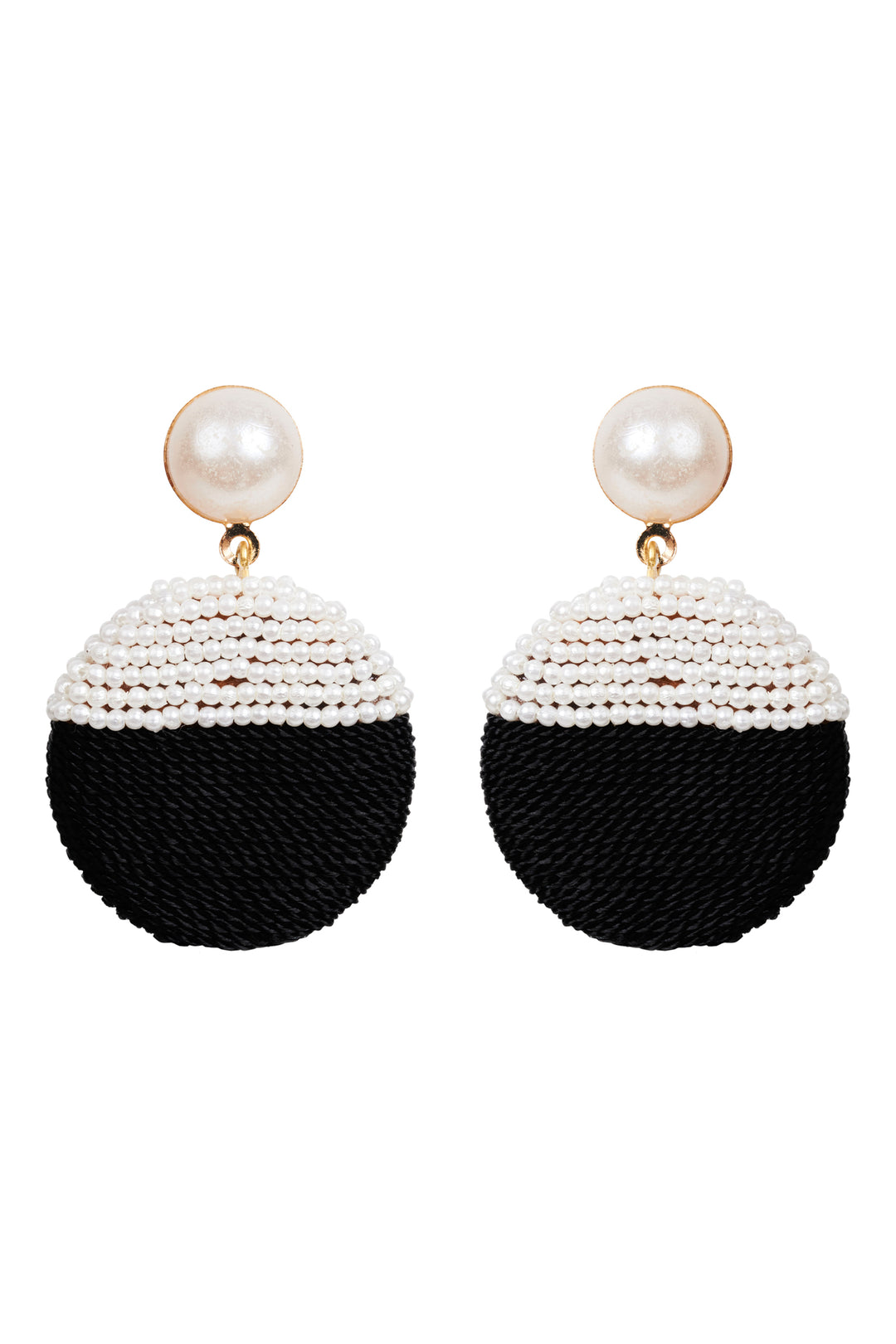 Eb & Ive - Elsie Round Earring Black