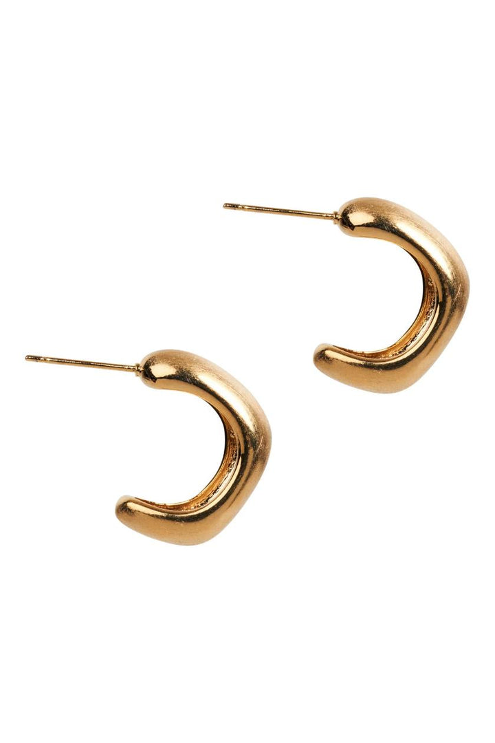 Eb & Ive - Heritage Satin Earring Gold Hoop