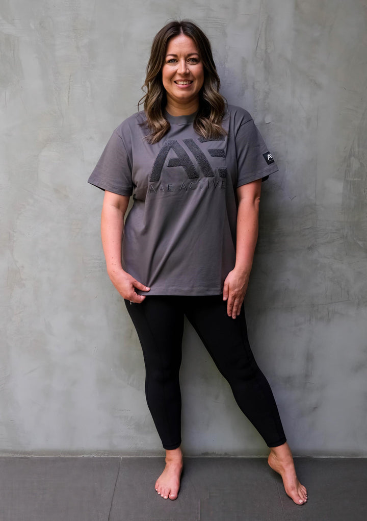 All About Eve - Base Active Tee Charcoal