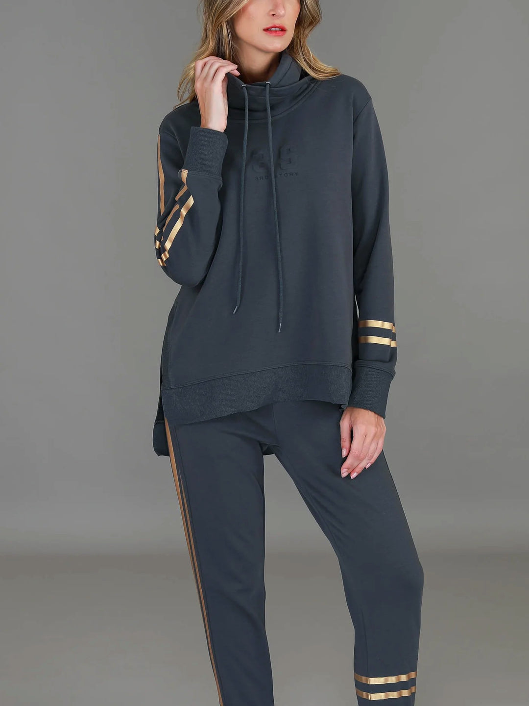 3rd Story - Darcy Funnel Sweater Charcoal