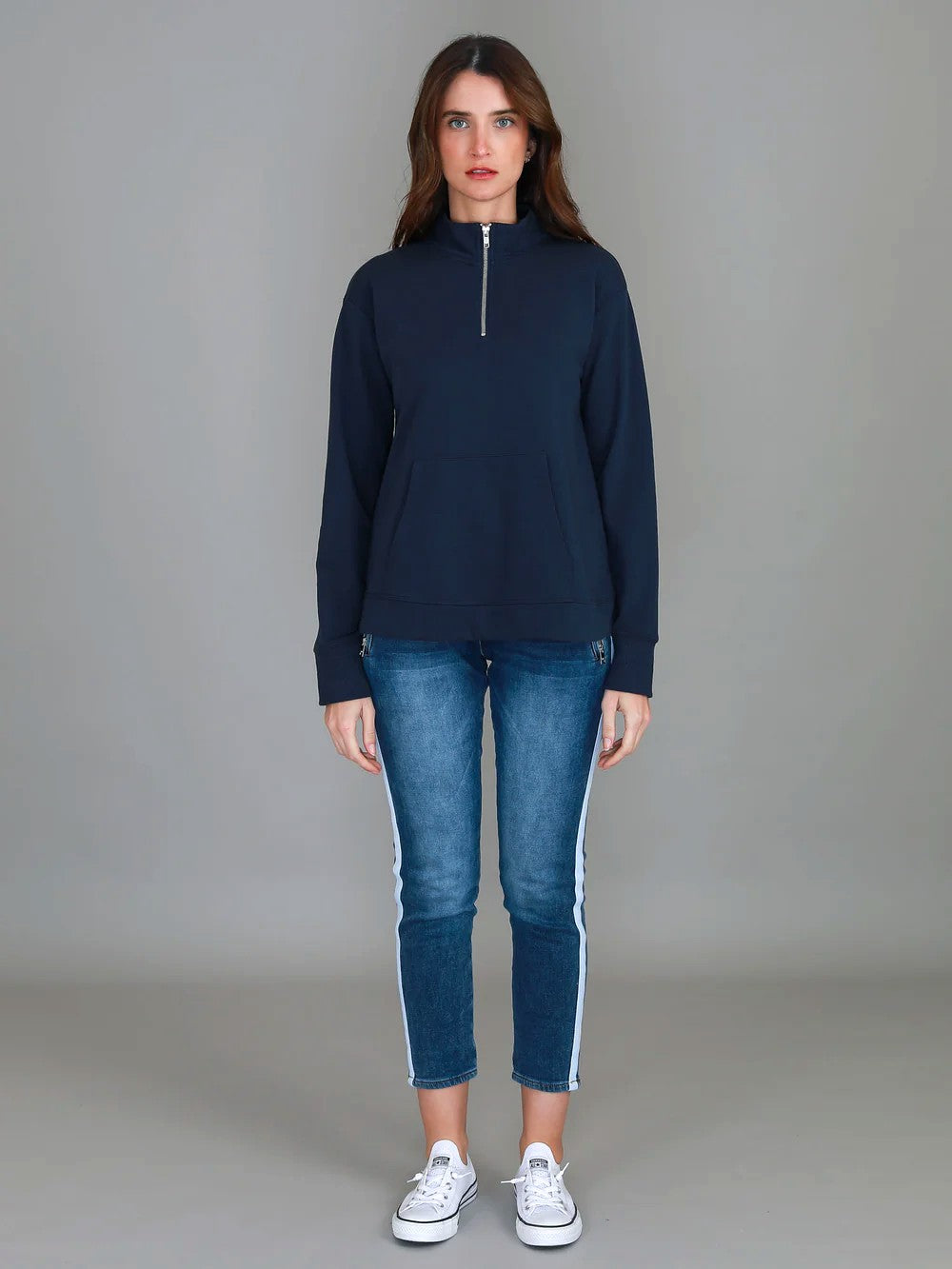 3rd Story - Gianna 1/2 Zip Sweater Ink