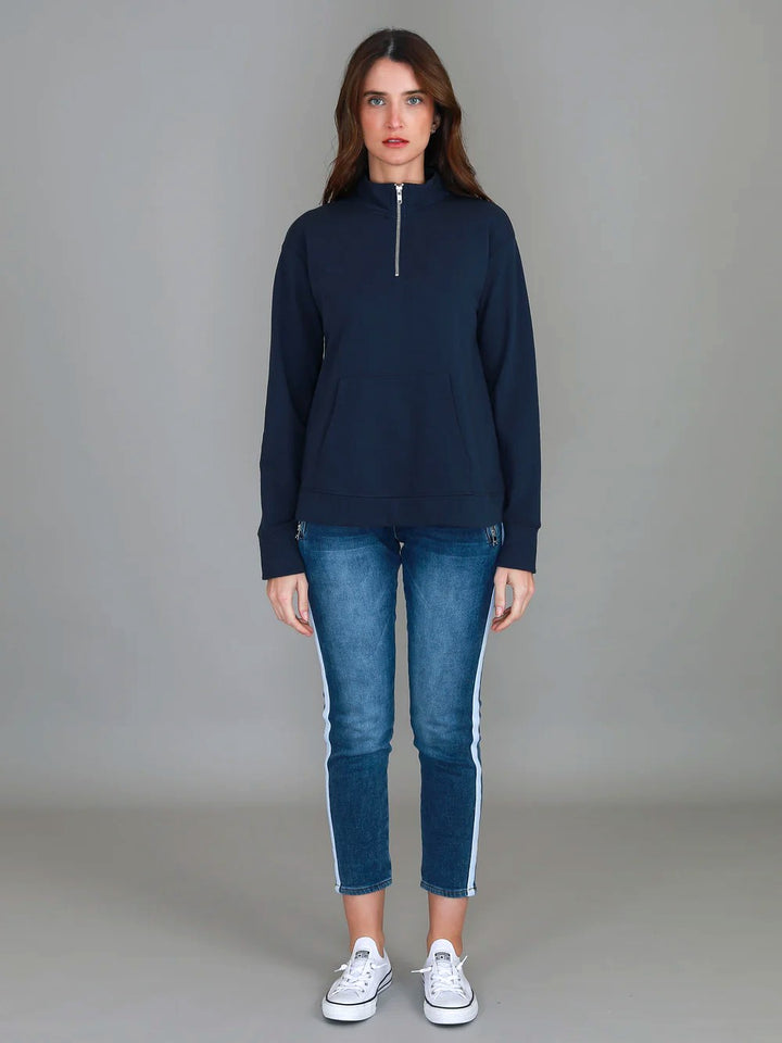 3rd Story - Gianna 1/2 Zip Sweater Ink