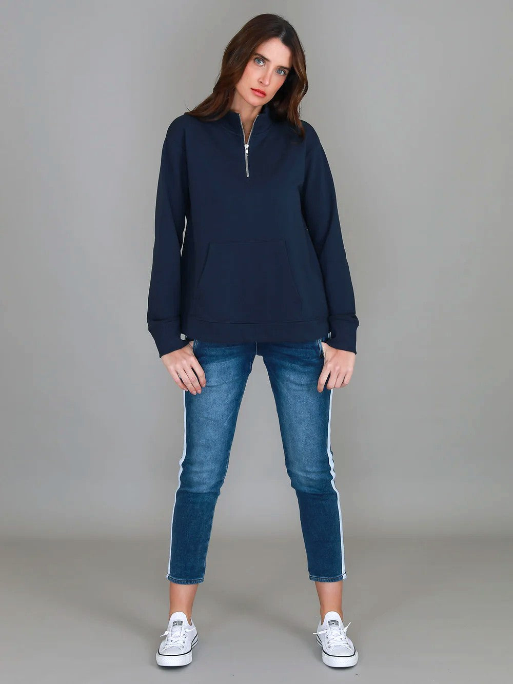 3rd Story - Gianna 1/2 Zip Sweater Ink