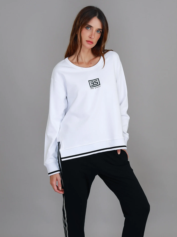 3rd Story - Lanna Logo Sweater White