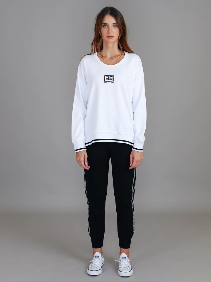 3rd Story - Lanna Logo Sweater White