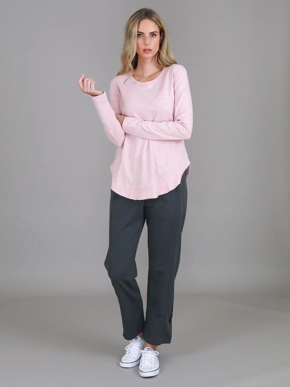 3rd Story - Mosman Long Sleeve Tee Blush Marle