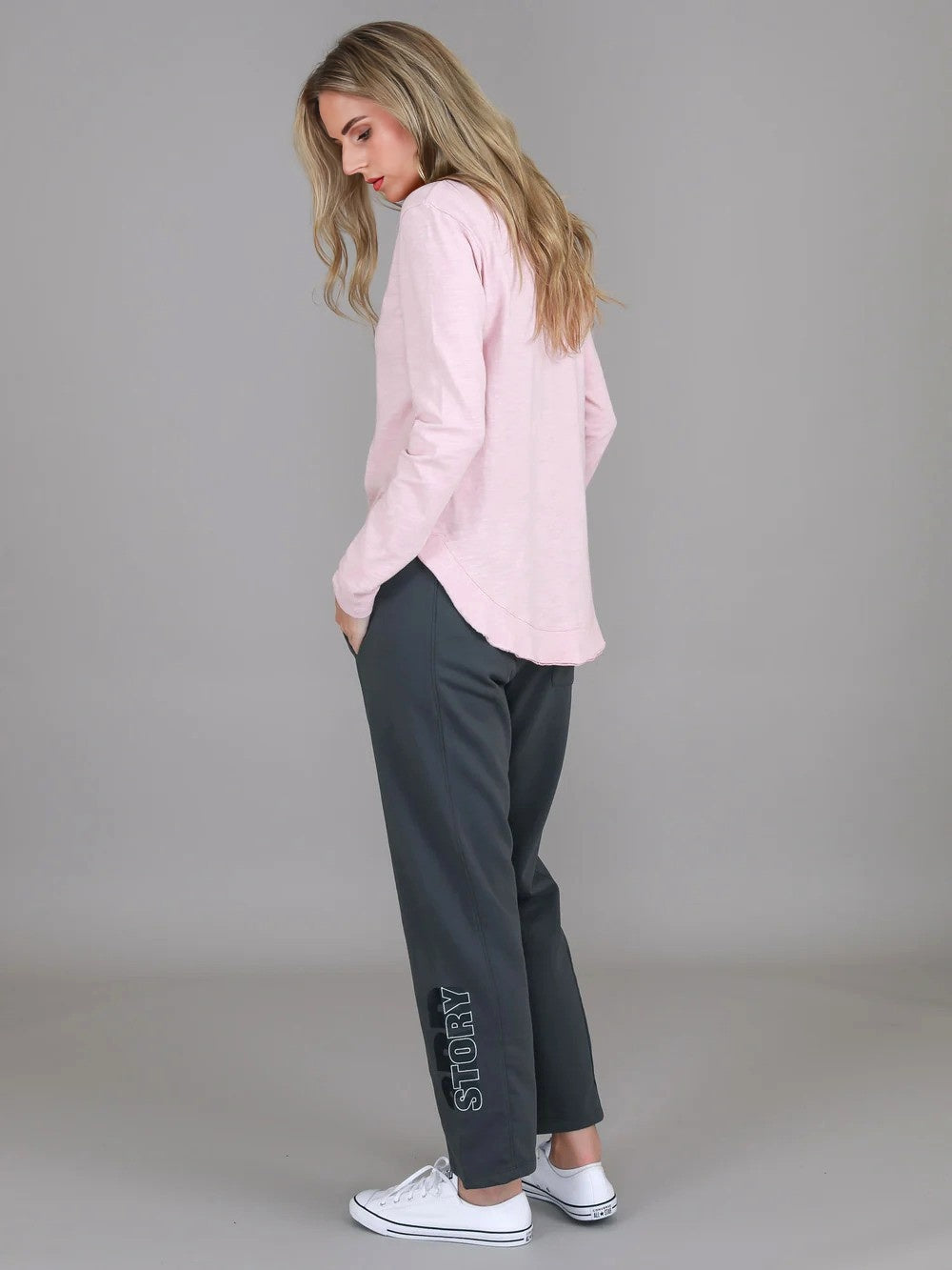 3rd Story - Mosman Long Sleeve Tee Blush Marle