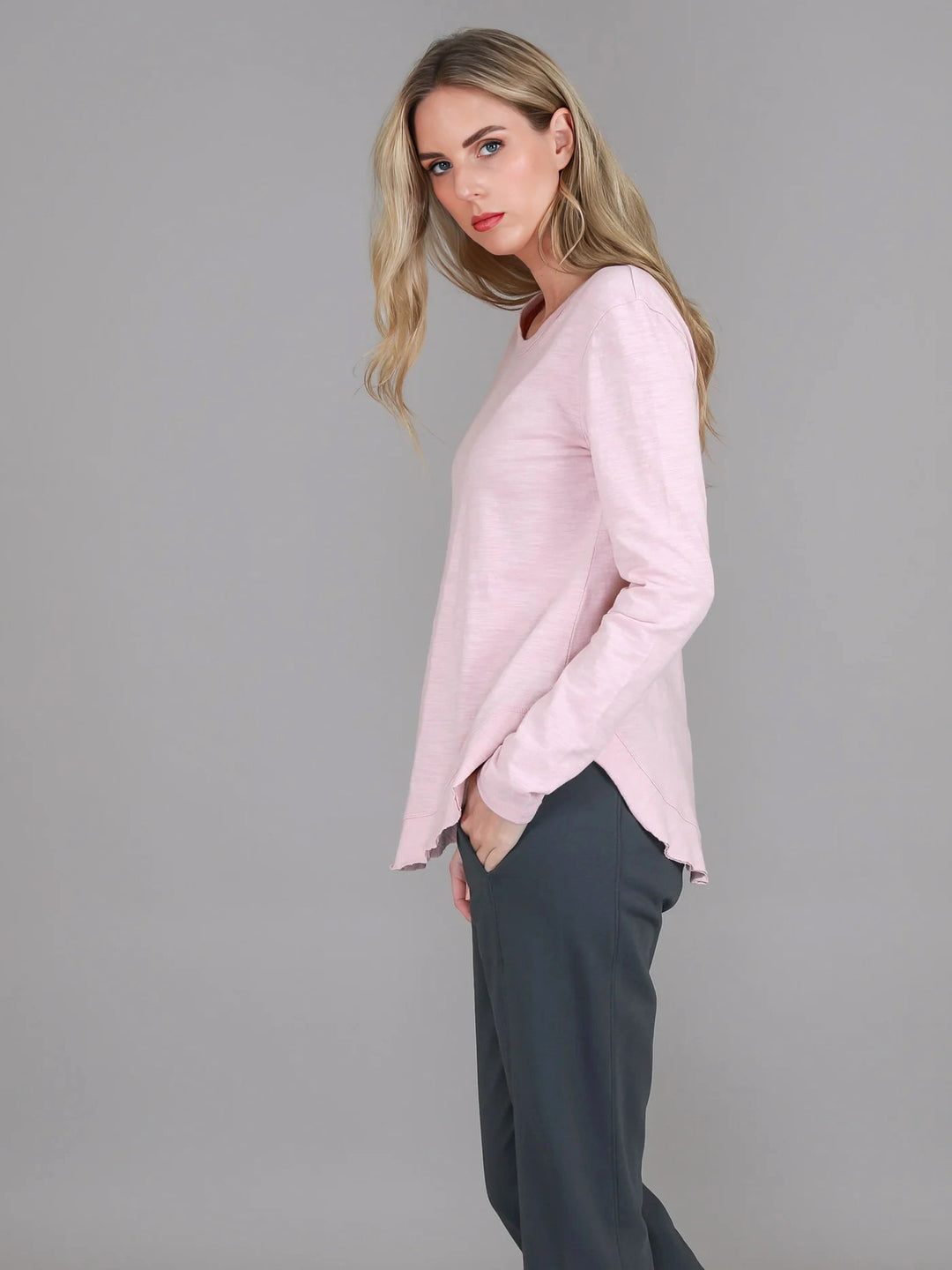 3rd Story - Mosman Long Sleeve Tee Blush Marle