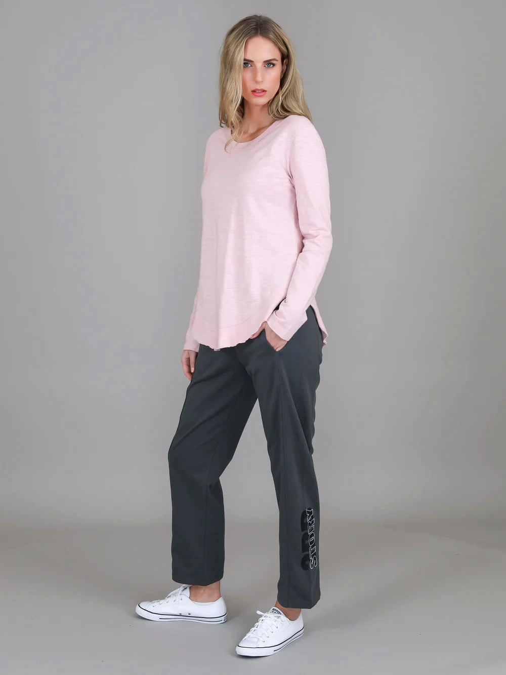 3rd Story - Mosman Long Sleeve Tee Blush Marle