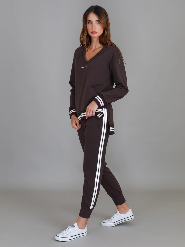 3rd Story - Pammy Stripe Joggers Truffle
