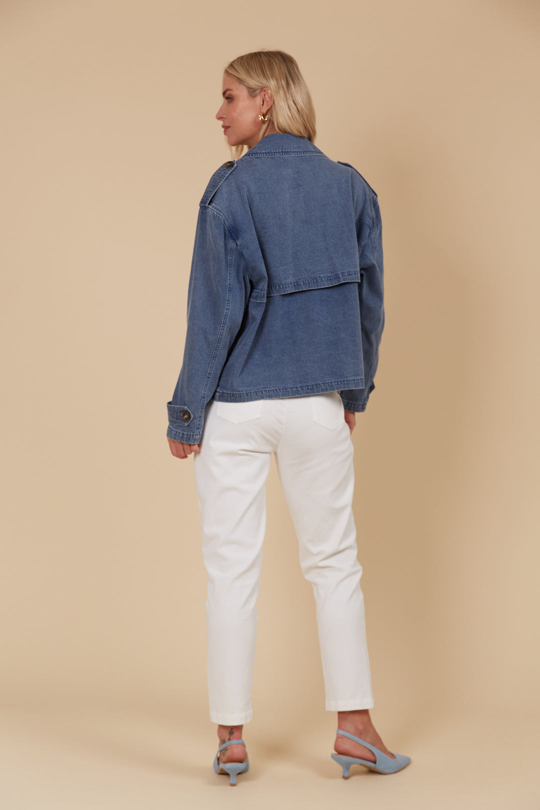 Isle Of Mine - Freya Crop Trench Denim