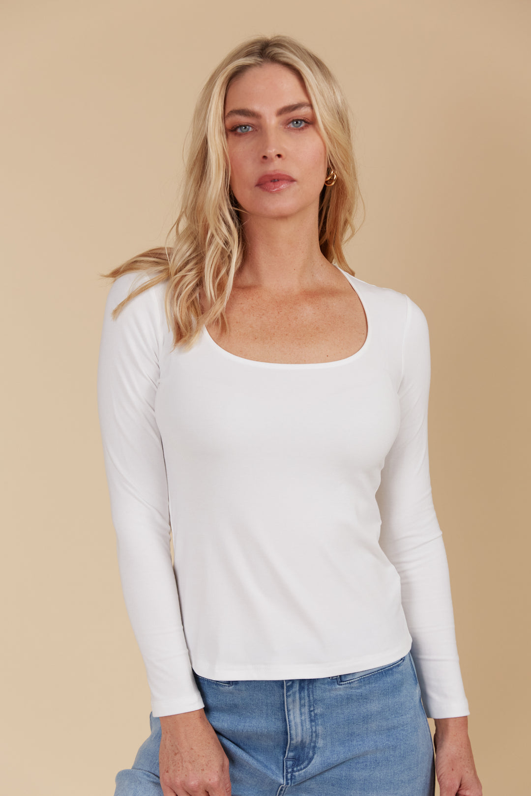 Isle Of Mine - Naria Scoop Neck Top Ivory