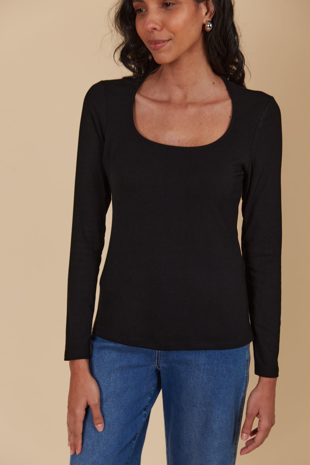 Isle Of Mine - Naria Scoop Neck Top Onyx