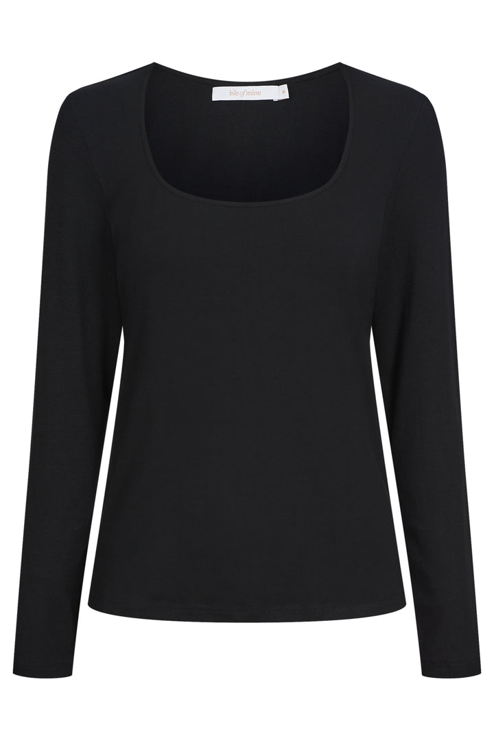 Isle Of Mine - Naria Scoop Neck Top Onyx