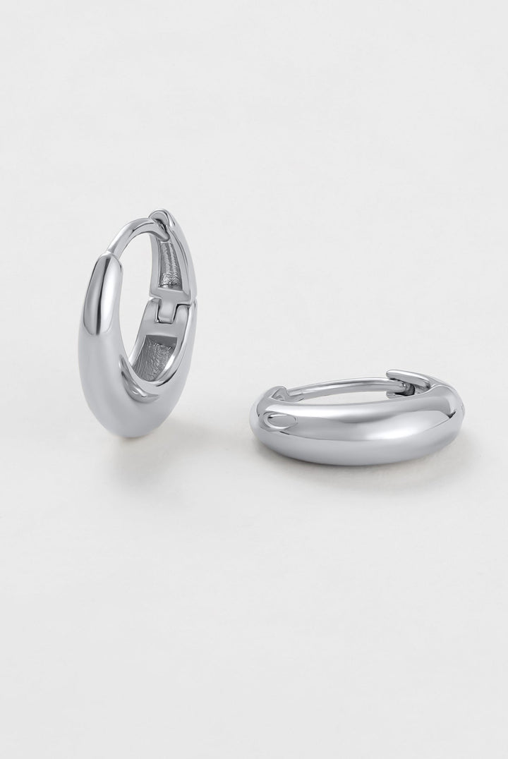 Zafino - Cleo Medium Hoop Earrings Silver