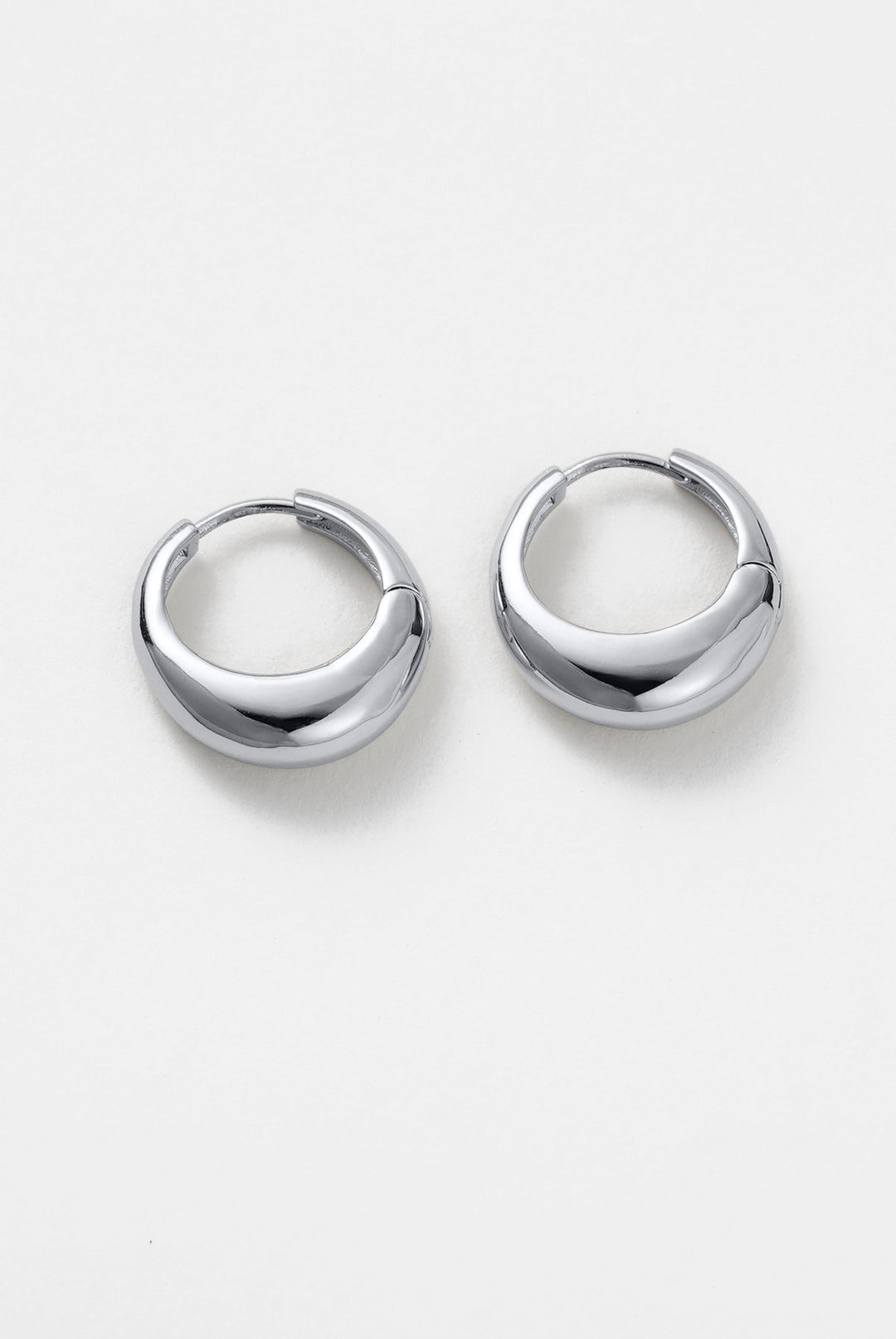 Zafino - Cleo Medium Hoop Earrings Silver