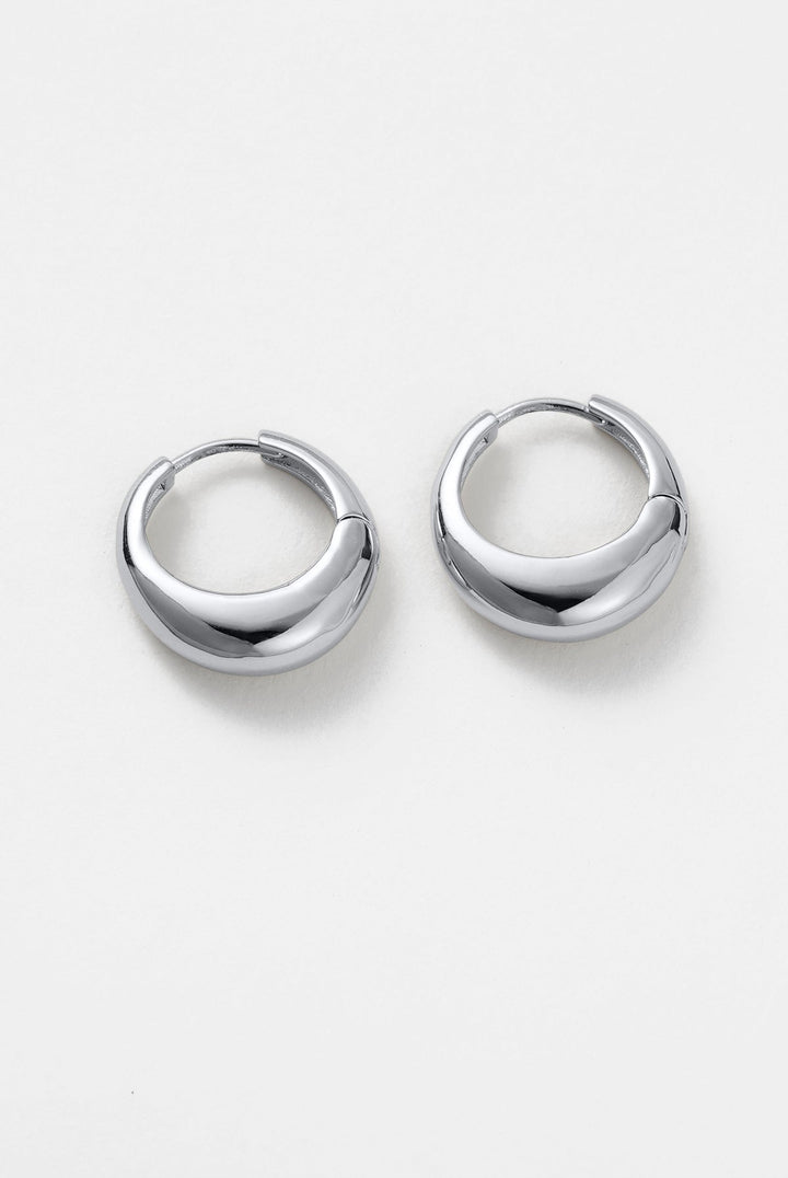 Zafino - Cleo Medium Hoop Earrings Silver