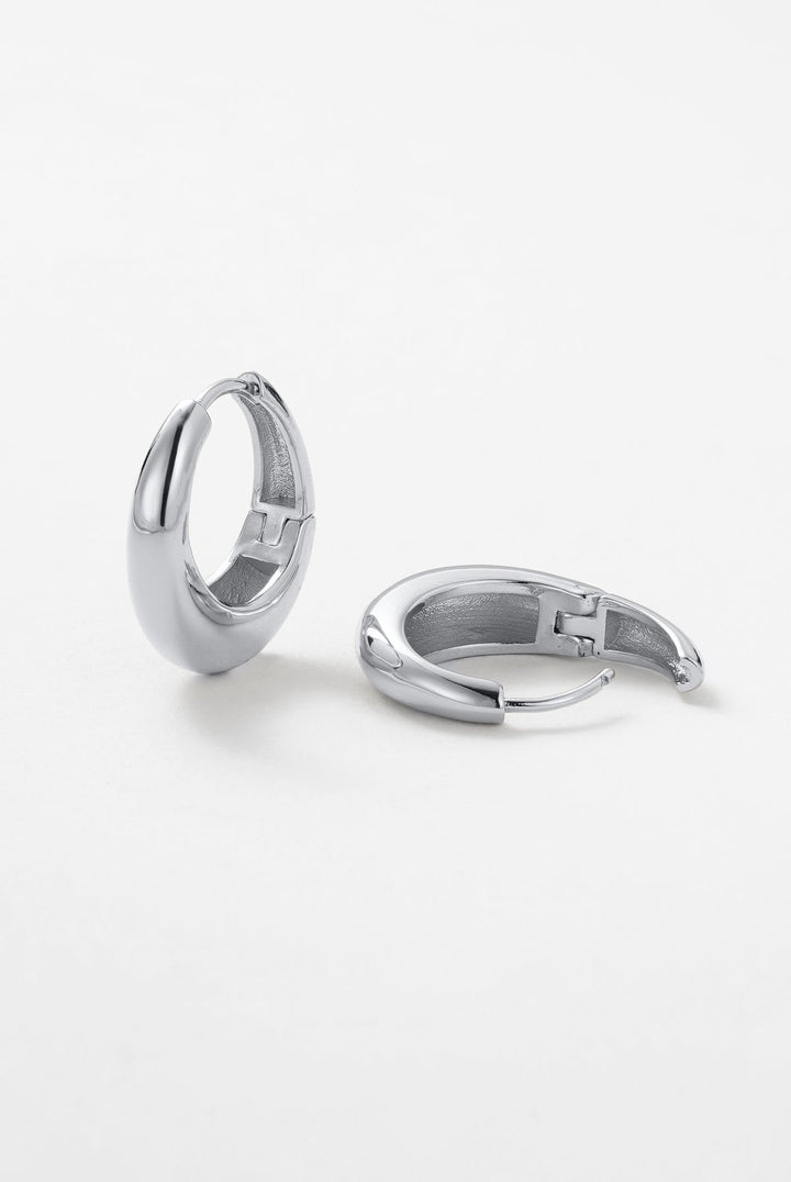 Zafino - Cleo Medium Hoop Earrings Silver