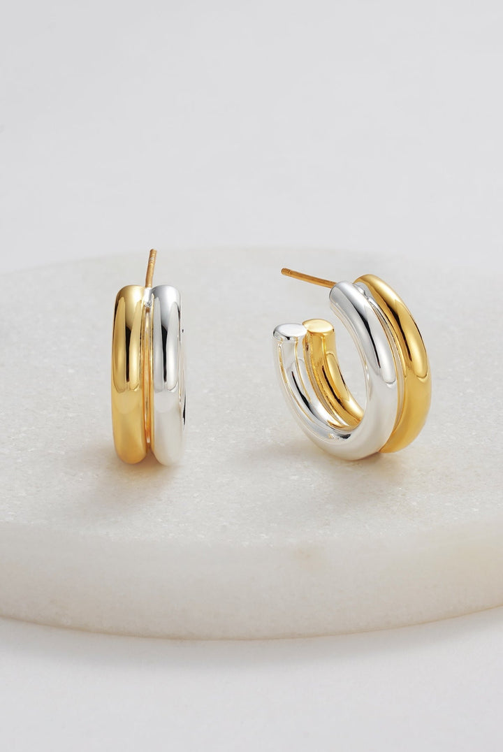 Zafino - Luna Hoop Earrings Gold / Silver