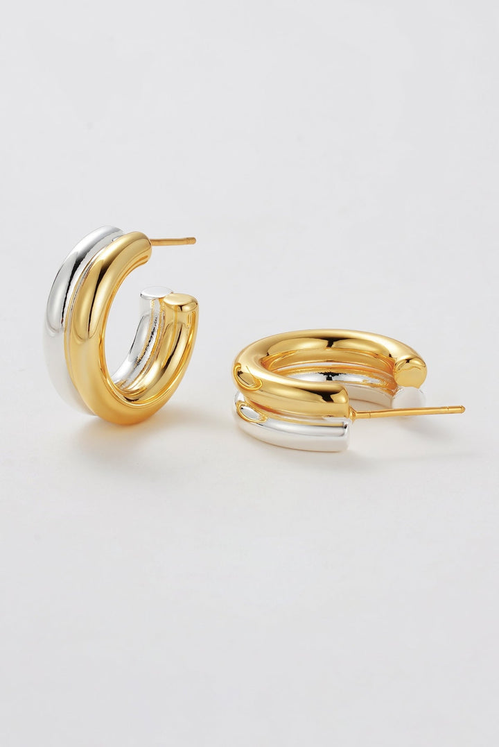 Zafino - Luna Hoop Earrings Gold / Silver