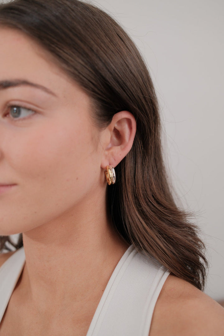 Zafino - Luna Hoop Earrings Gold / Silver