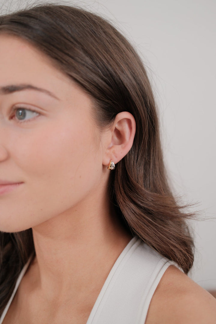 Zafino - Mia Huggie Earrings Gold / Silver