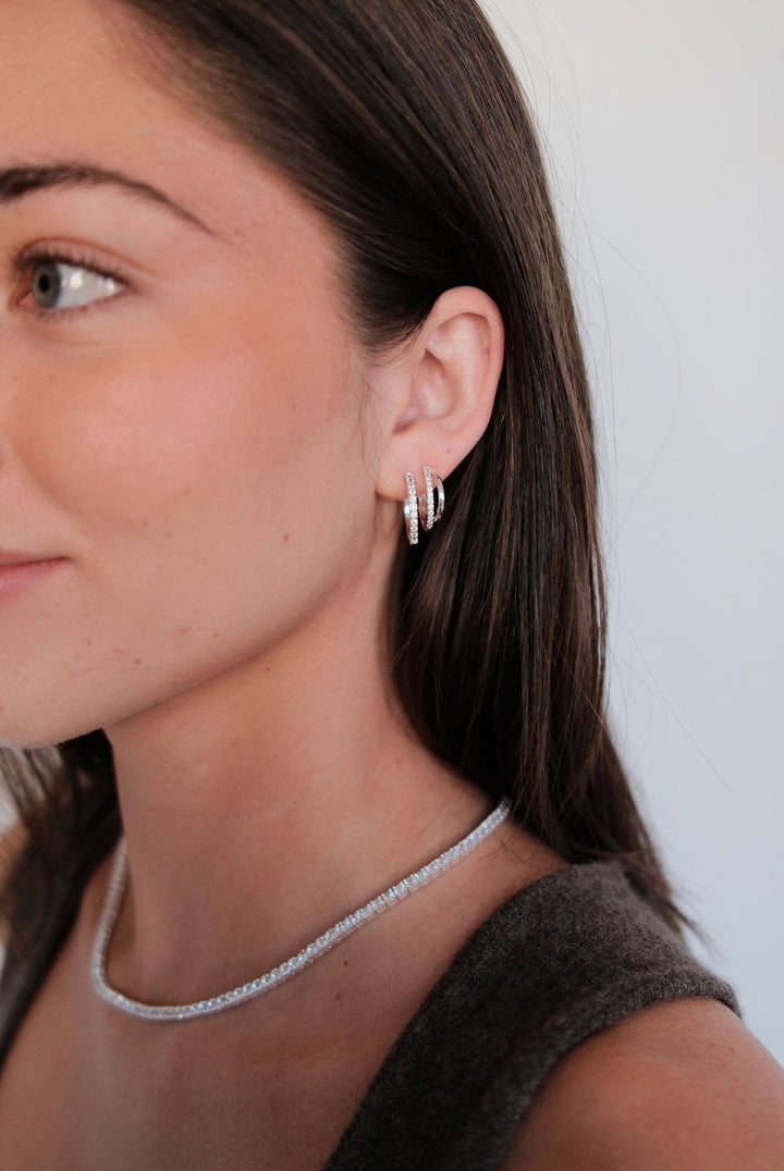 Zafino - Catalina Hoop Earrings Silver