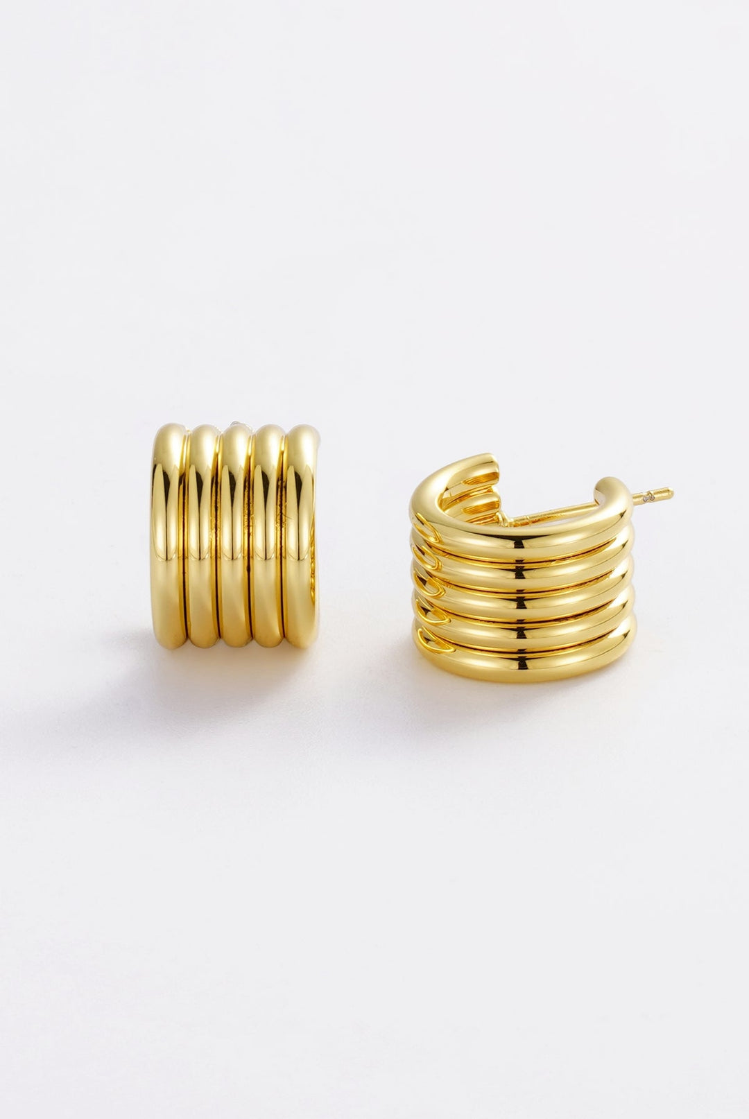 Zafino - Jade Hoop Earrings Gold