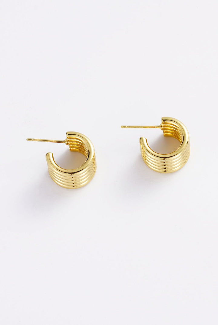 Zafino - Jade Hoop Earrings Gold