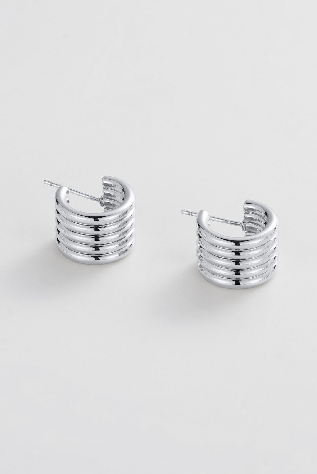 Zafino - Jade Hoop Earrings Silver