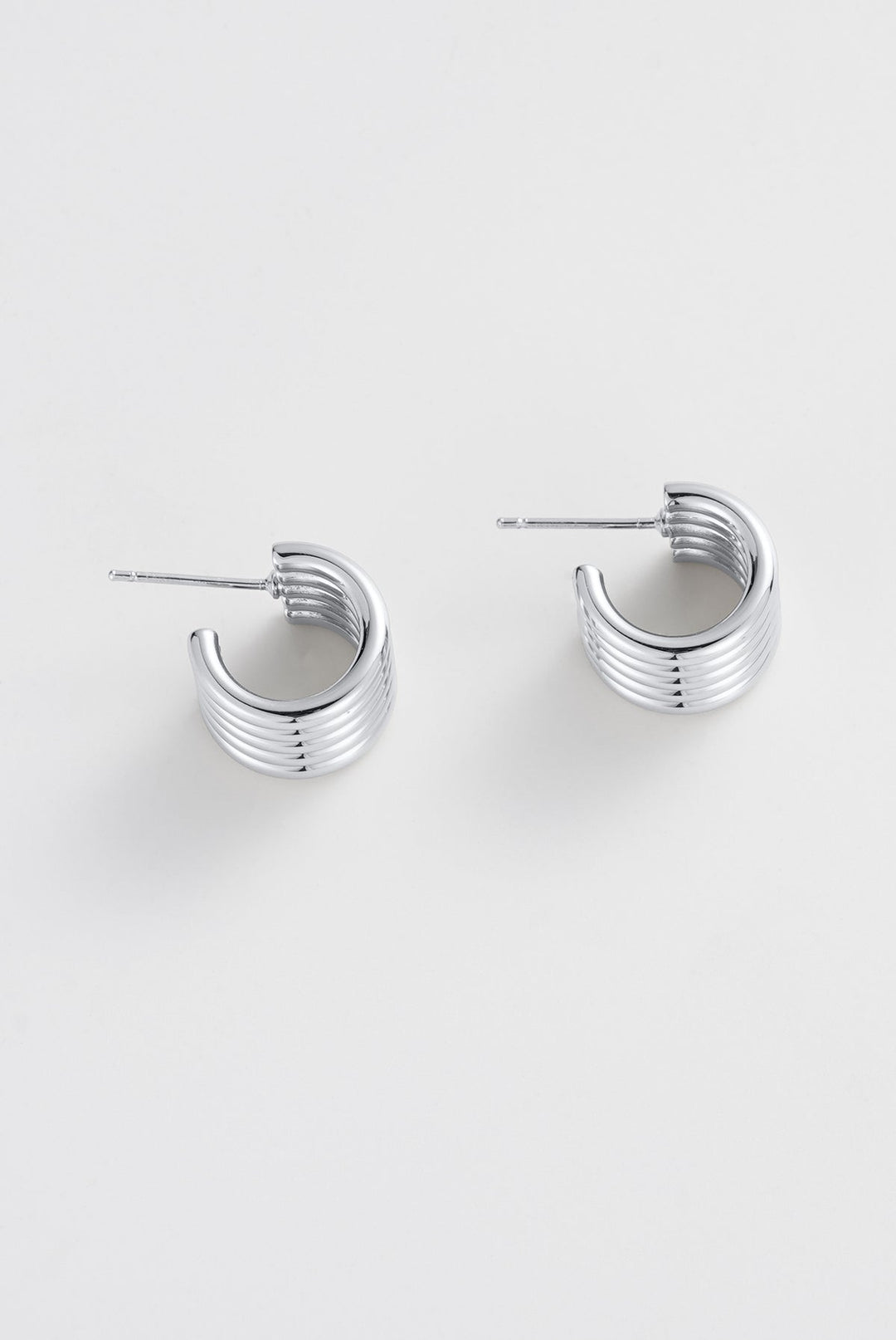 Zafino - Jade Hoop Earrings Silver