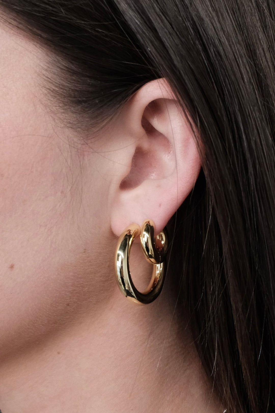 Zafino - Lina Large Hoop Earrings Gold