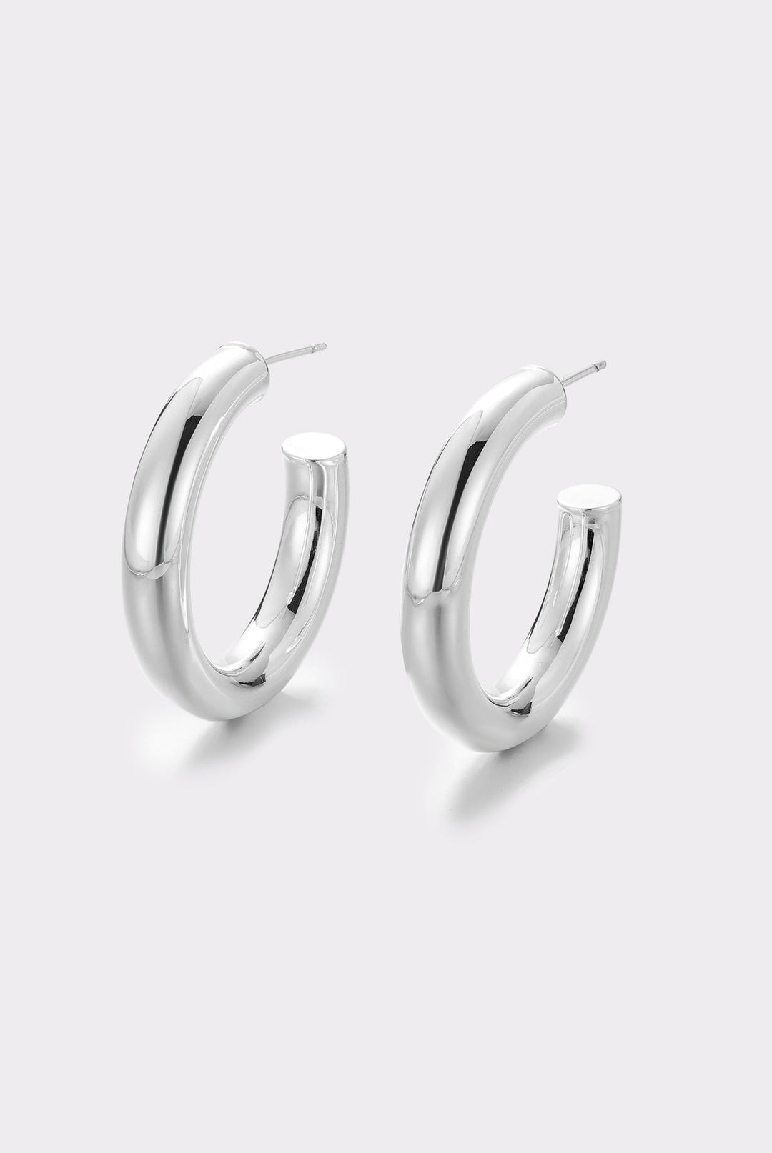 Zafino - Lina Large Hoop Earrings Silver
