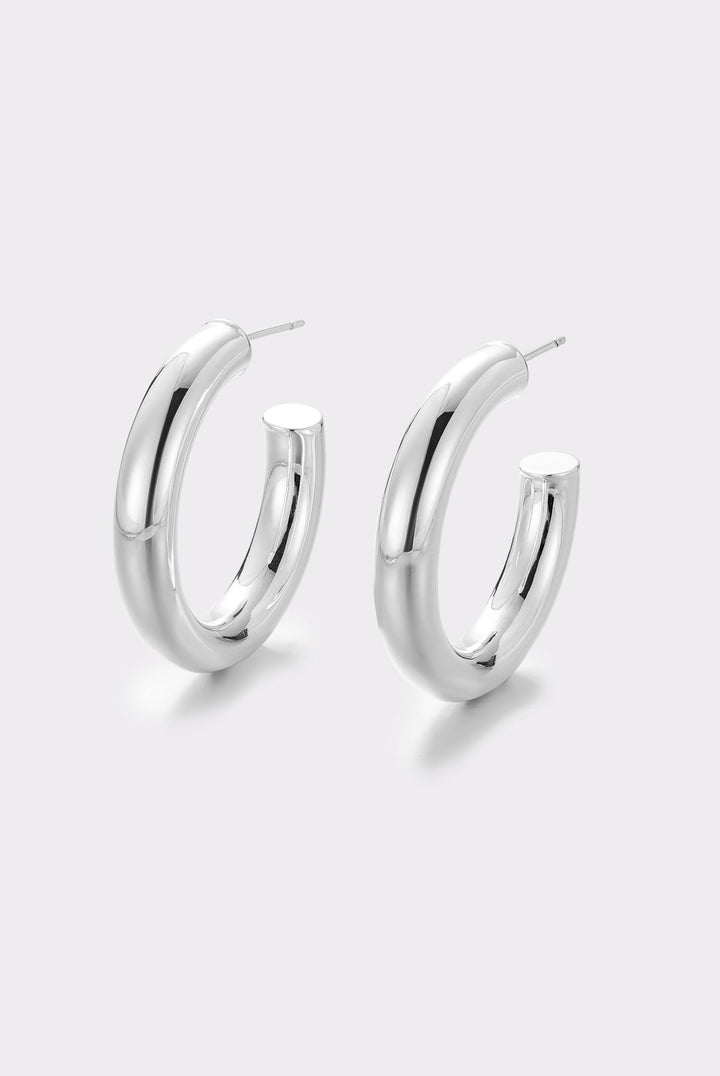Zafino - Lina Large Hoop Earrings Silver