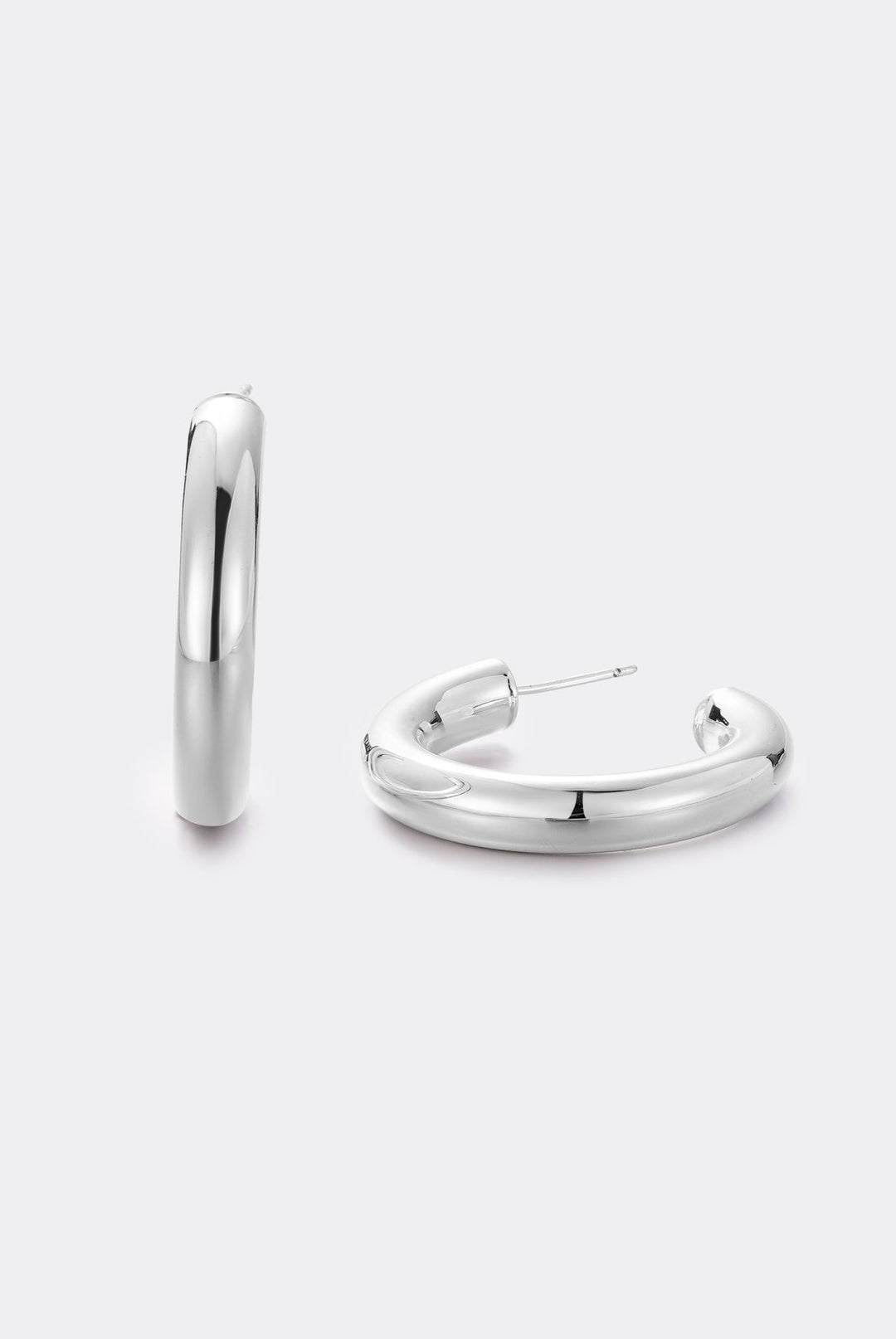 Zafino - Lina Large Hoop Earrings Silver