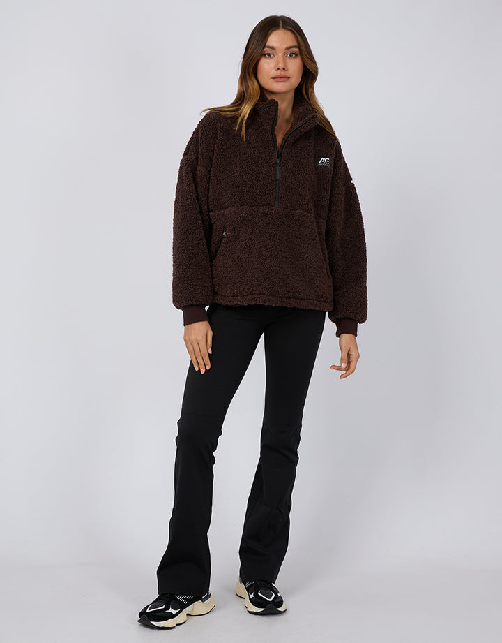 All About Eve - Amara Quarter Zip Teddy Brown