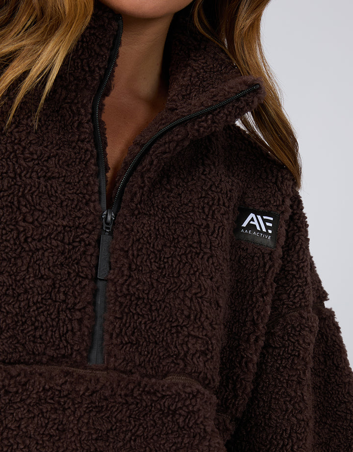 All About Eve - Amara Quarter Zip Teddy Brown