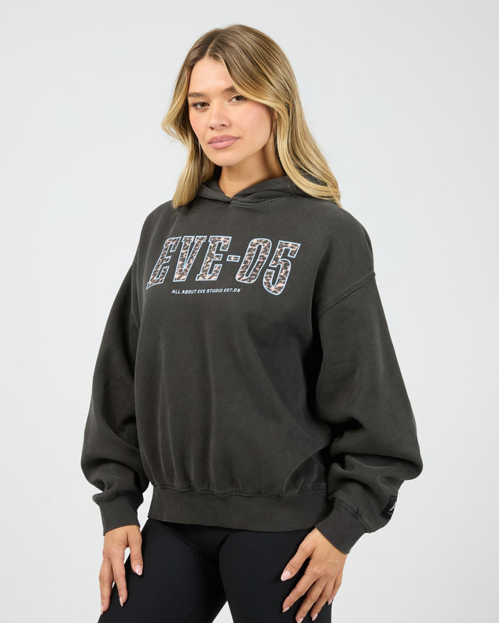 All About Eve - Eve Club House Box Hoodie Washed Black