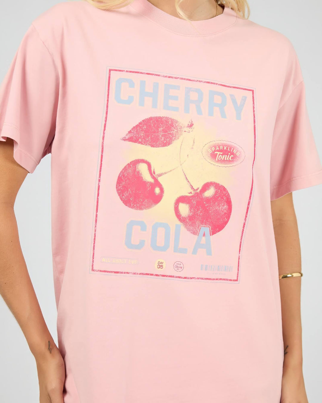 All About Eve - Wild Cherry Tee Pale Pink