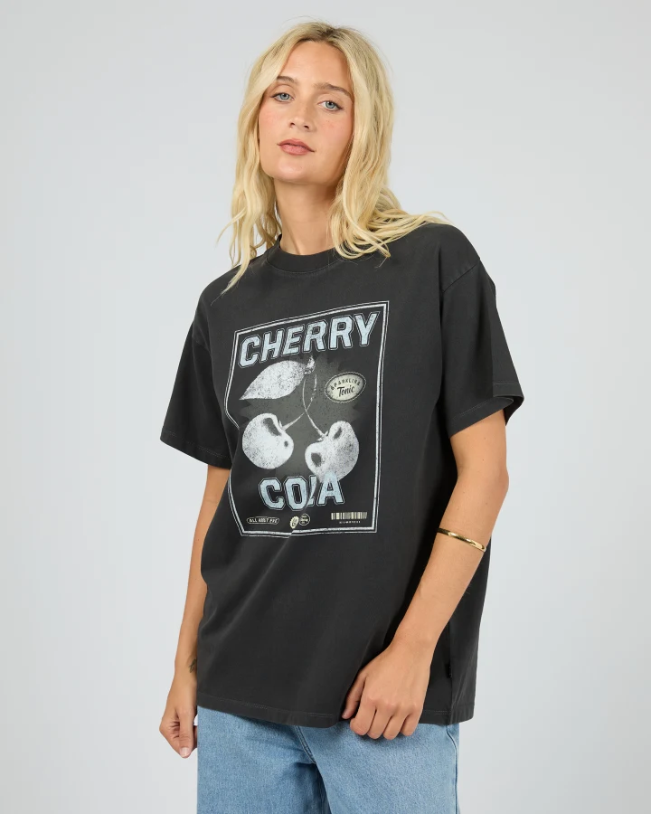 All About Eve - Wild Cherry Tee Washed Black