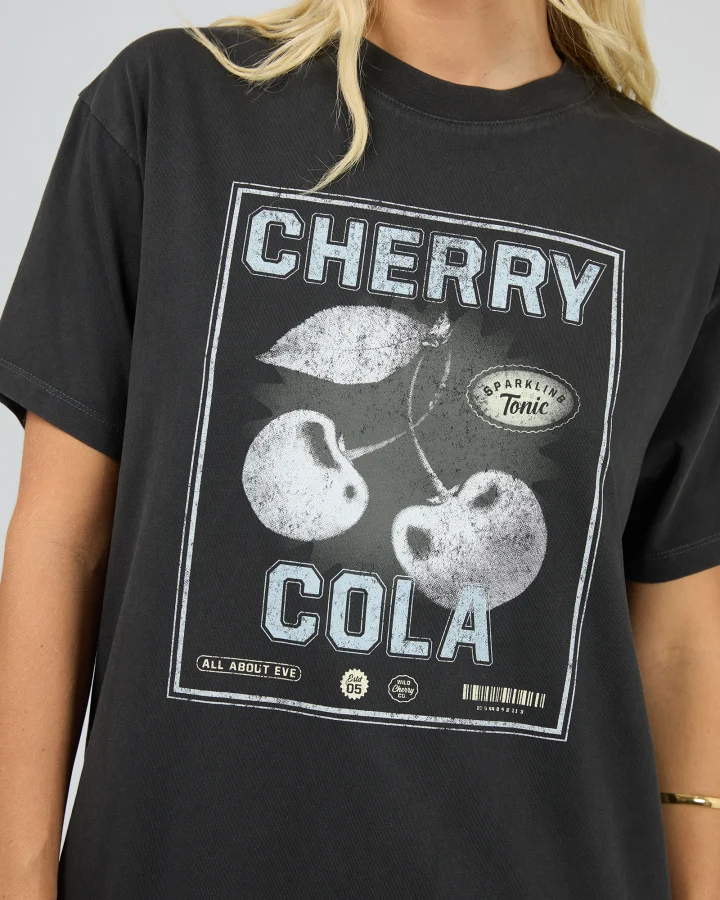 All About Eve - Wild Cherry Tee Washed Black