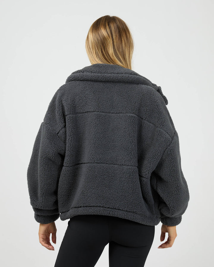 All About Eve - Cosy Club Teddy Jacket Charcoal