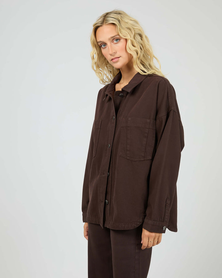 All About Eve - Dale Denim Shacket Brown
