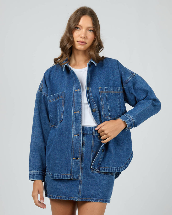 All About Eve - Dale Denim Shacket Heritage Blue